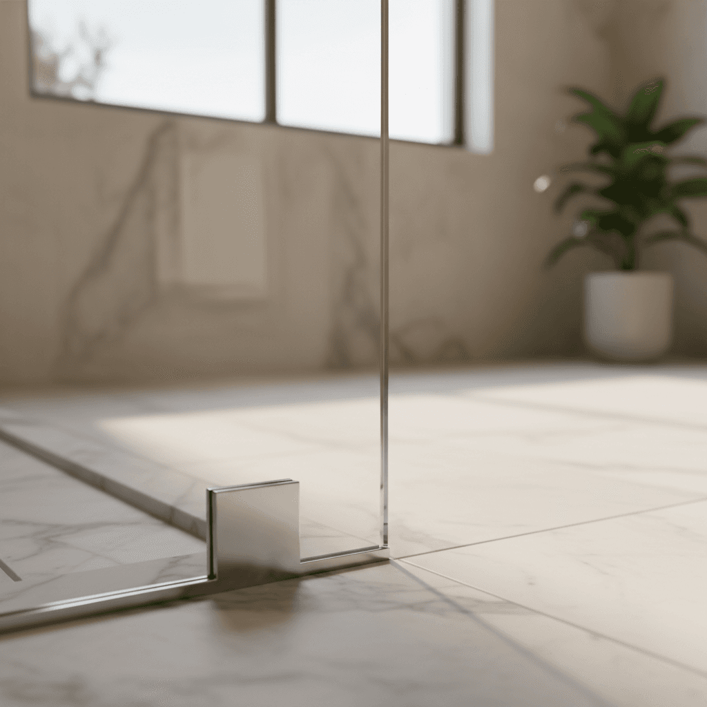 Frameless shower door installation